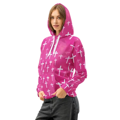 Neon Chapel on a Cotton Hoodie