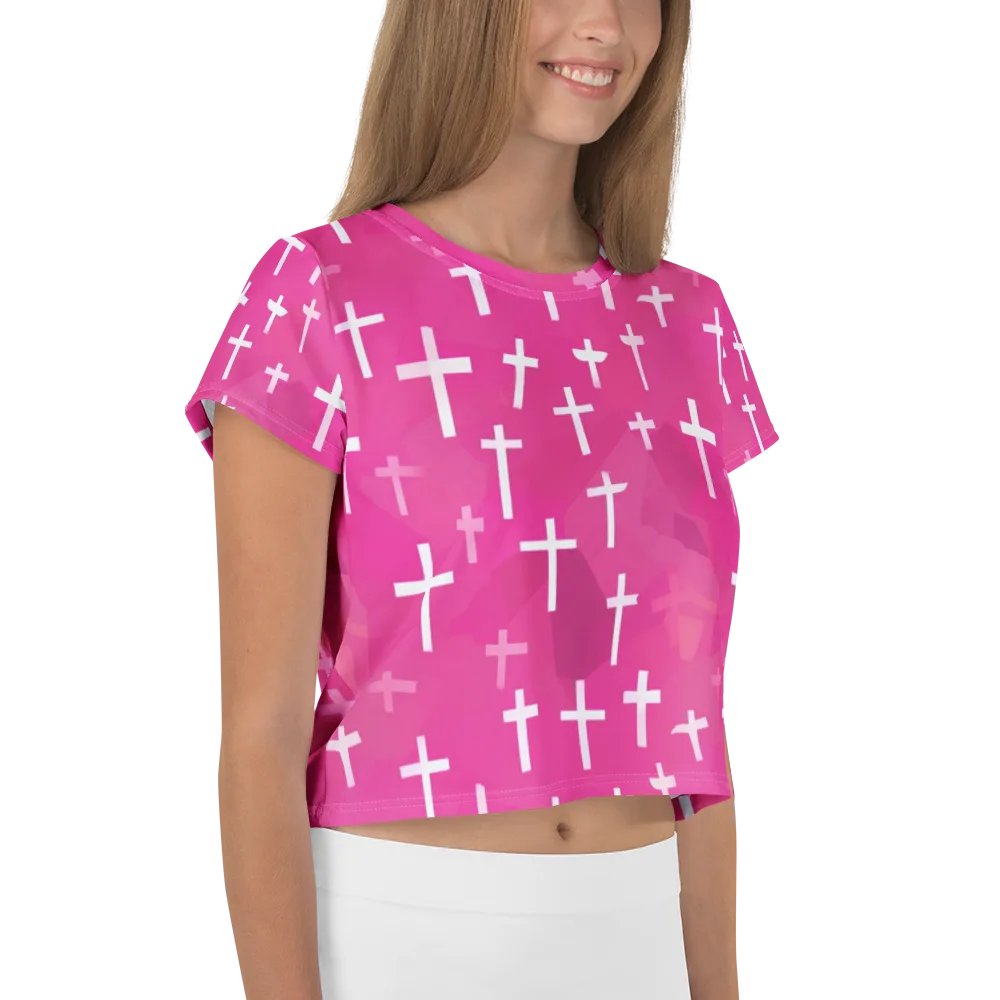 Neon Chapel on Crop Tee — Right