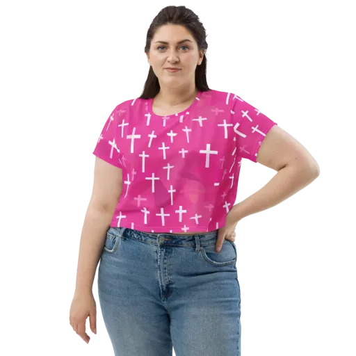 Neon Chapel on a Crop Tee