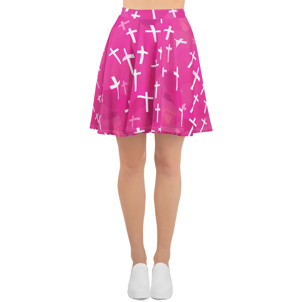 Neon Chapel on Skater Skirt — Front