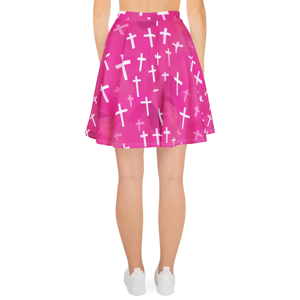 Neon Chapel on Skater Skirt — Back
