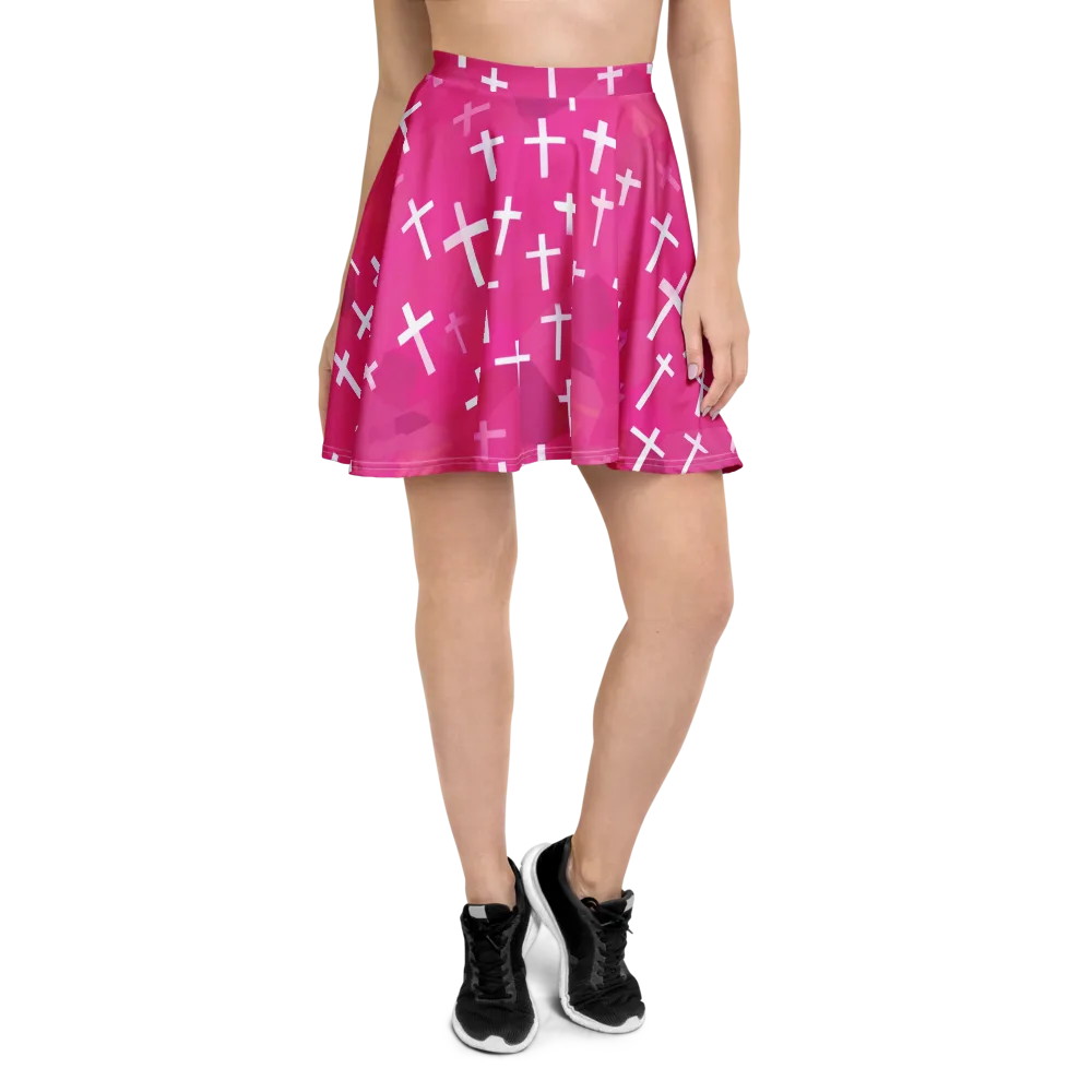 Neon Chapel on Skater Skirt — Front