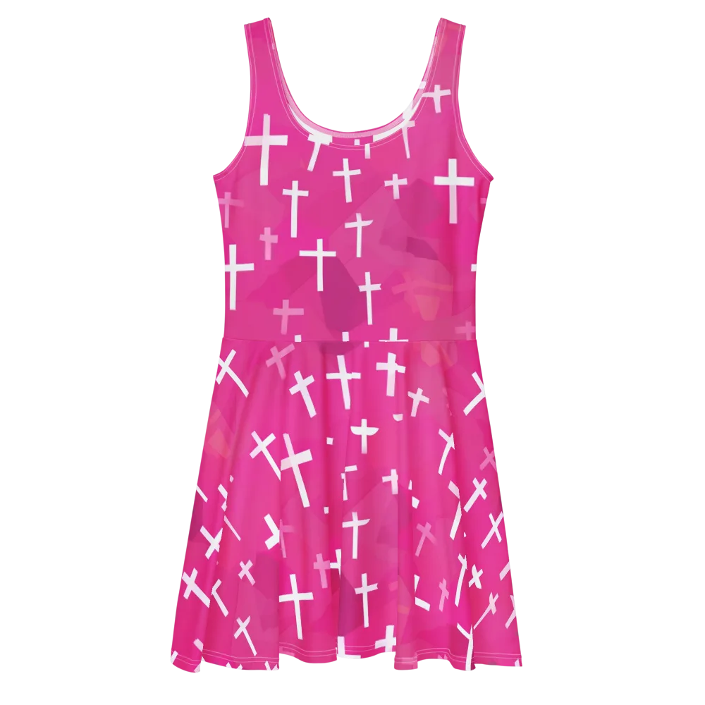 Neon Chapel on Skater Dress — Front