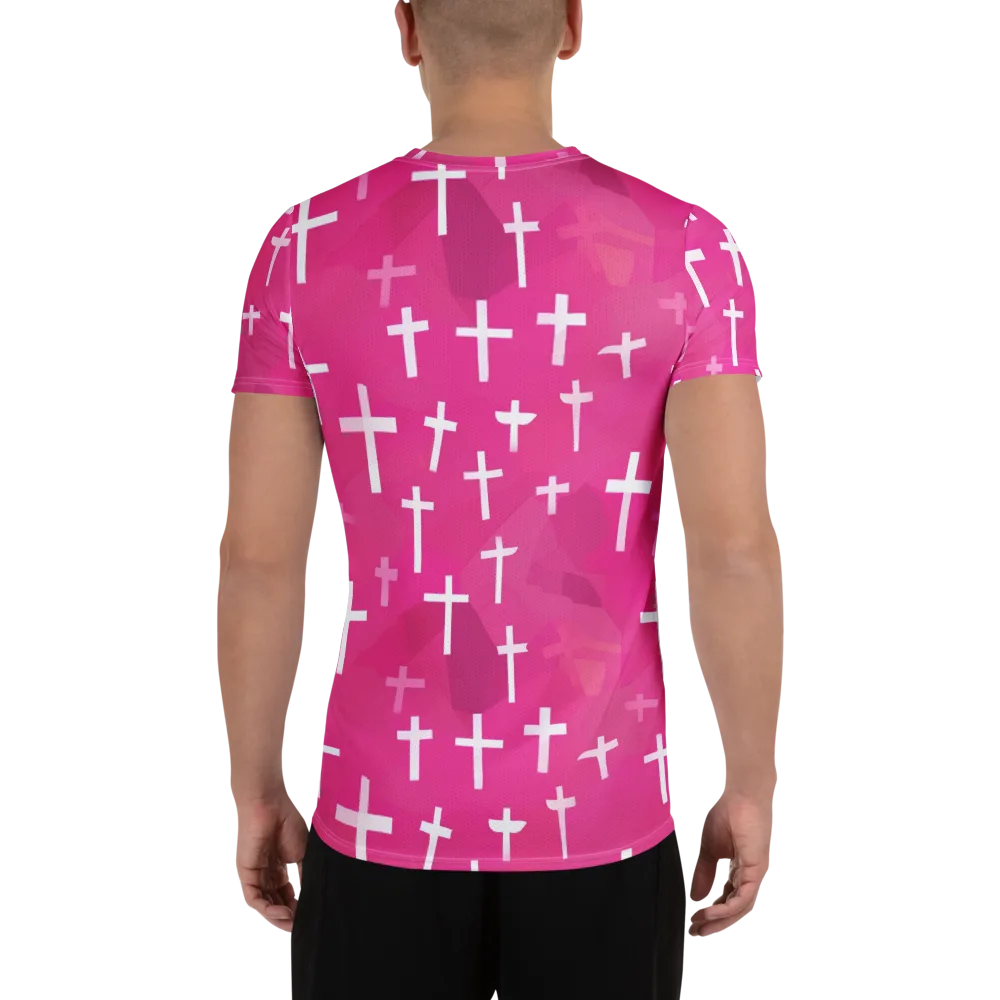Neon Chapel on Men's Athletic T-Shirt — Back