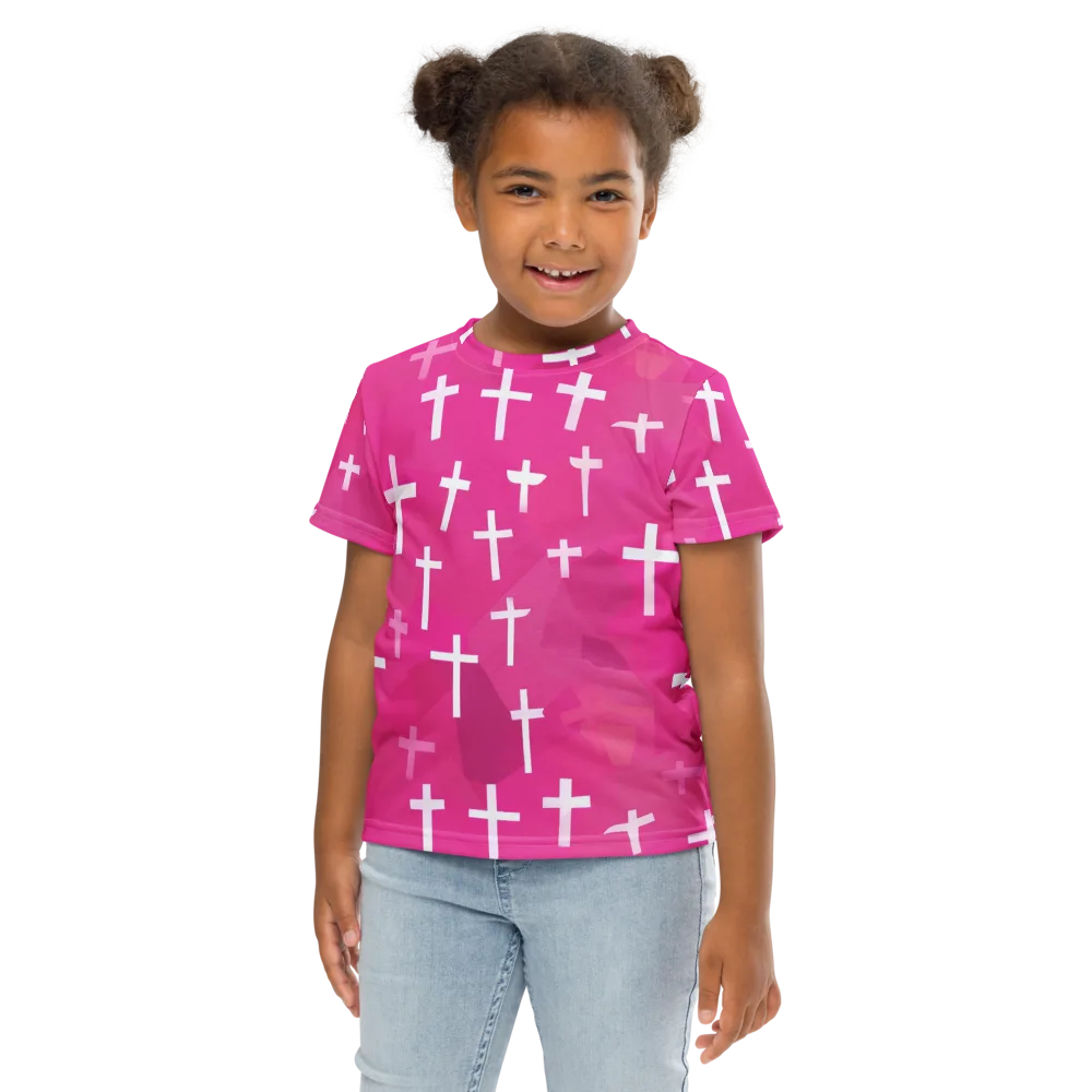 Neon Chapel on Kids Crew Neck T-Shirt — Front