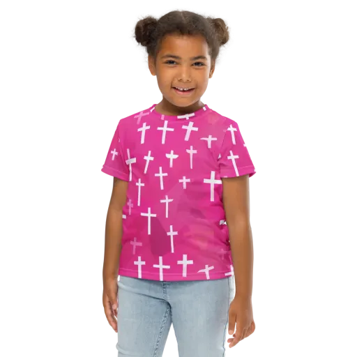 Neon Chapel on a Kids Crew Neck T-Shirt