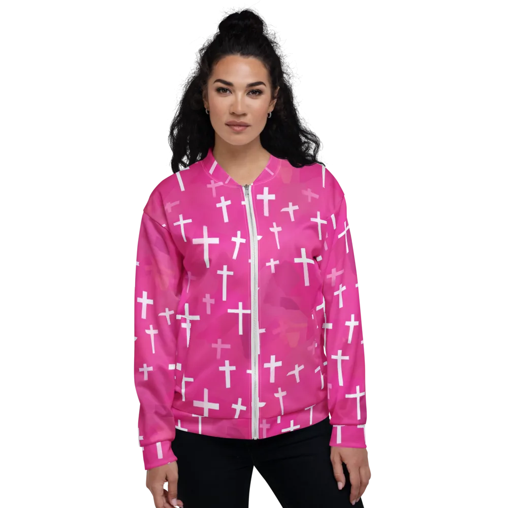 Neon Chapel on Bomber Jacket — Front