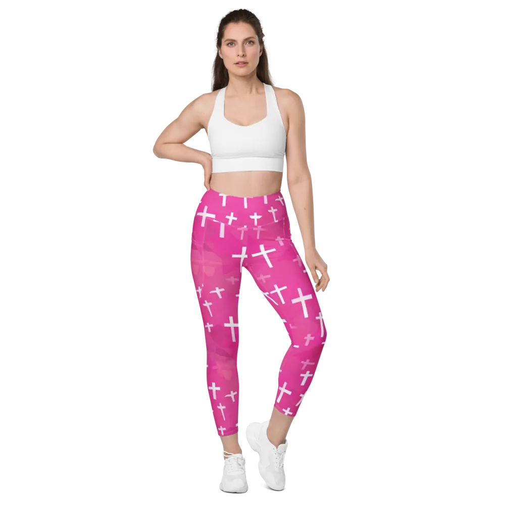 Neon Chapel on Leggings with Pockets — Front
