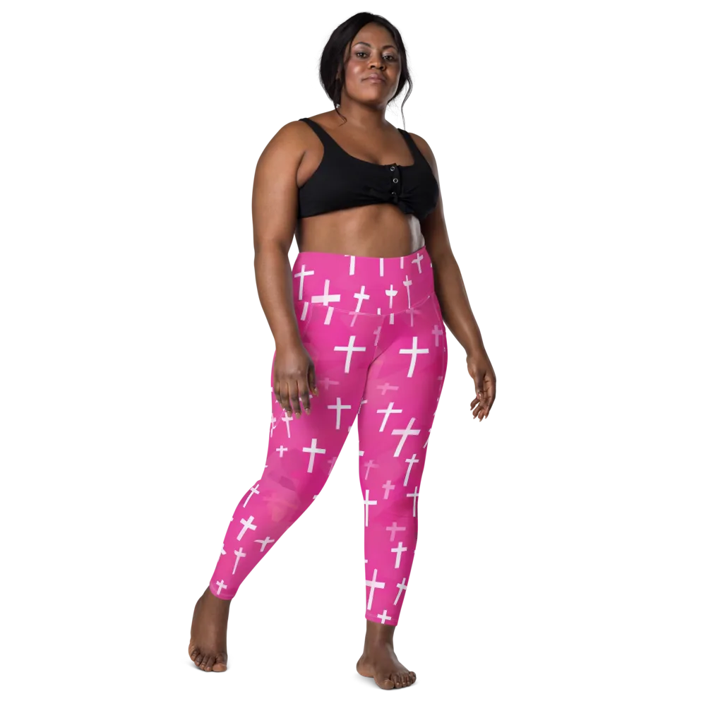 Neon Chapel on Leggings with Pockets — Front
