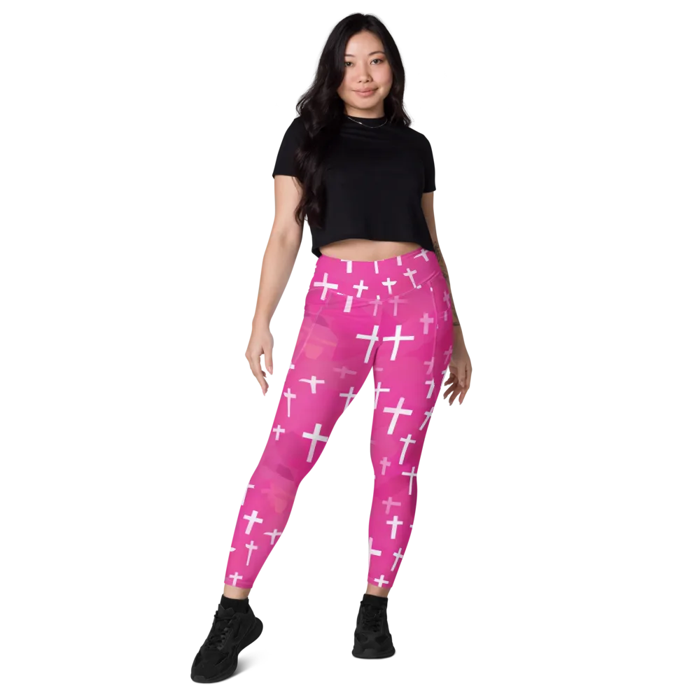 Neon Chapel on Leggings with Pockets — Front