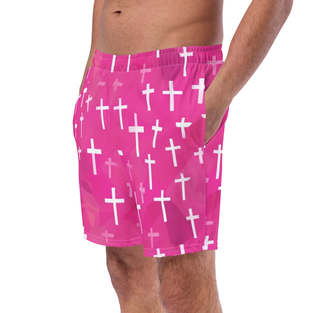 Neon Chapel on Swim Trunks — Left Front