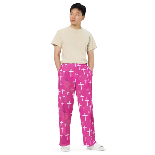 Neon Chapel on a Wide-Leg Pants