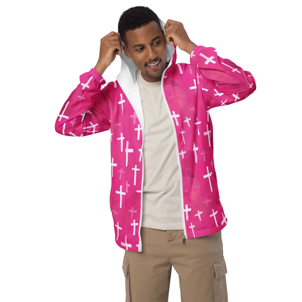 Neon Chapel on Men's Windbreaker — Front