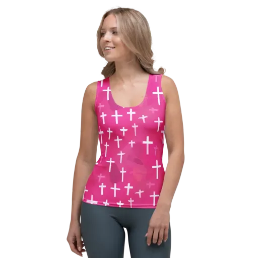 Neon Chapel on a Women's Tank Top