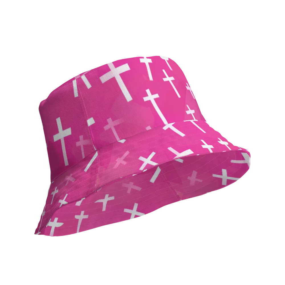 Neon Chapel on Reversible Bucket Hat — Product details Outside