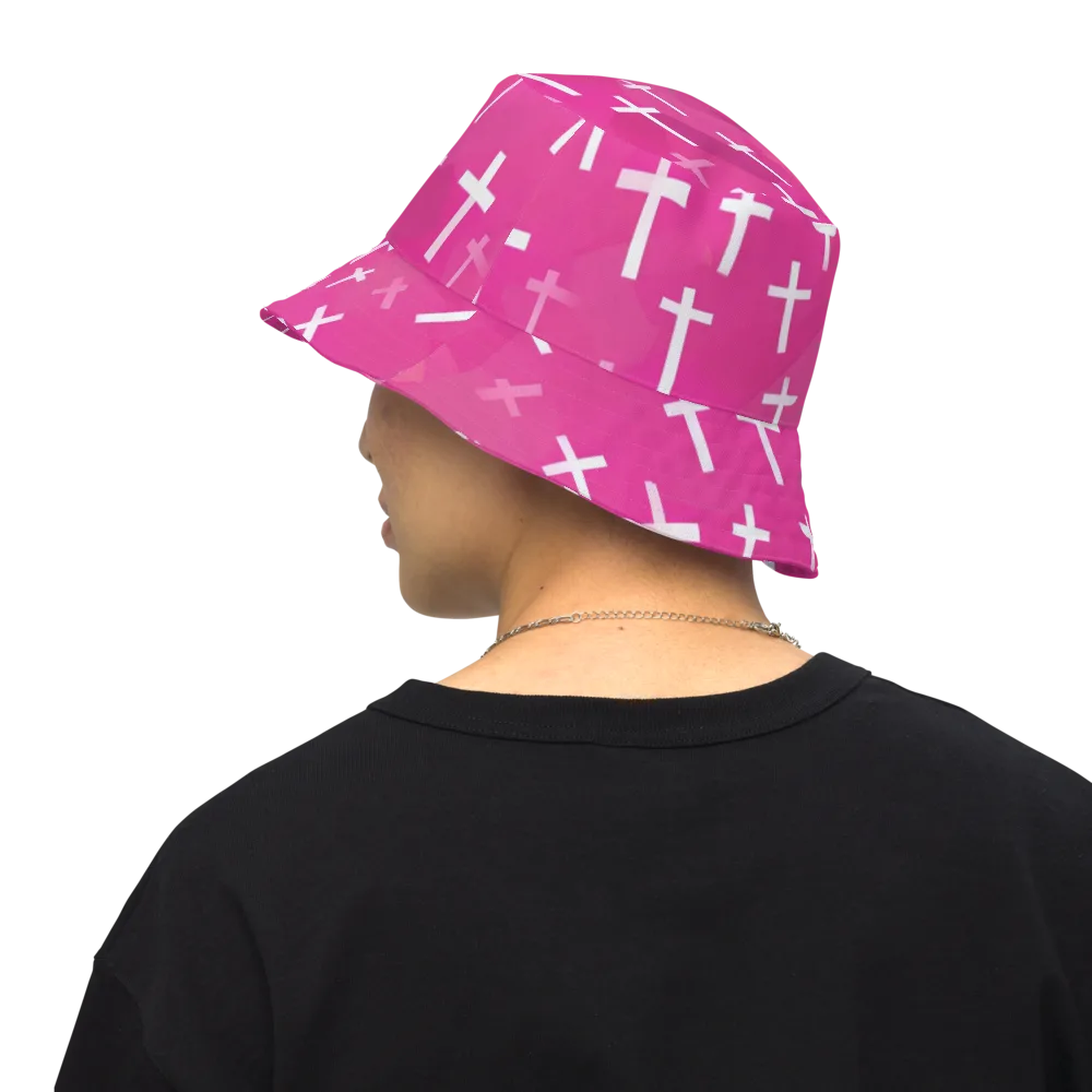 Neon Chapel on Reversible Bucket Hat — Back Inside