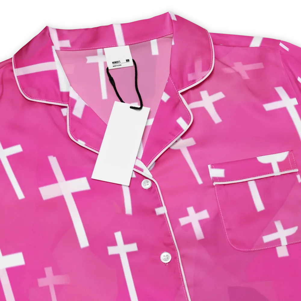 Neon Chapel on Women's Short Sleeve Pajama Top — Product details