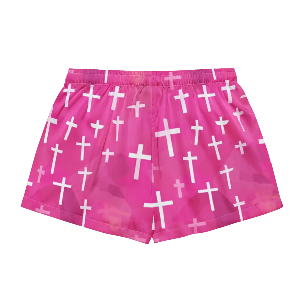 Neon Chapel on Women's Pajama Shorts — Back