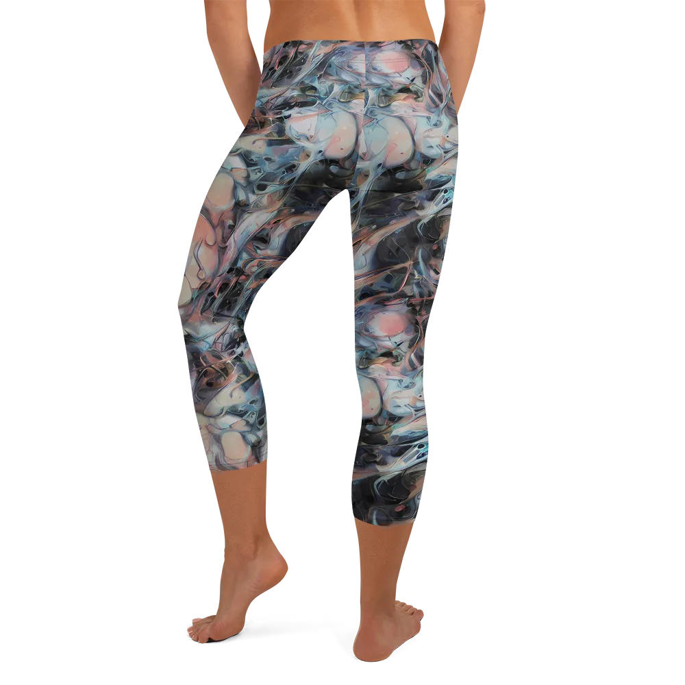 Daydream Cascade on Capri Leggings — Back