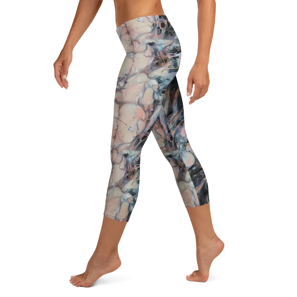 Daydream Cascade on Capri Leggings — Left