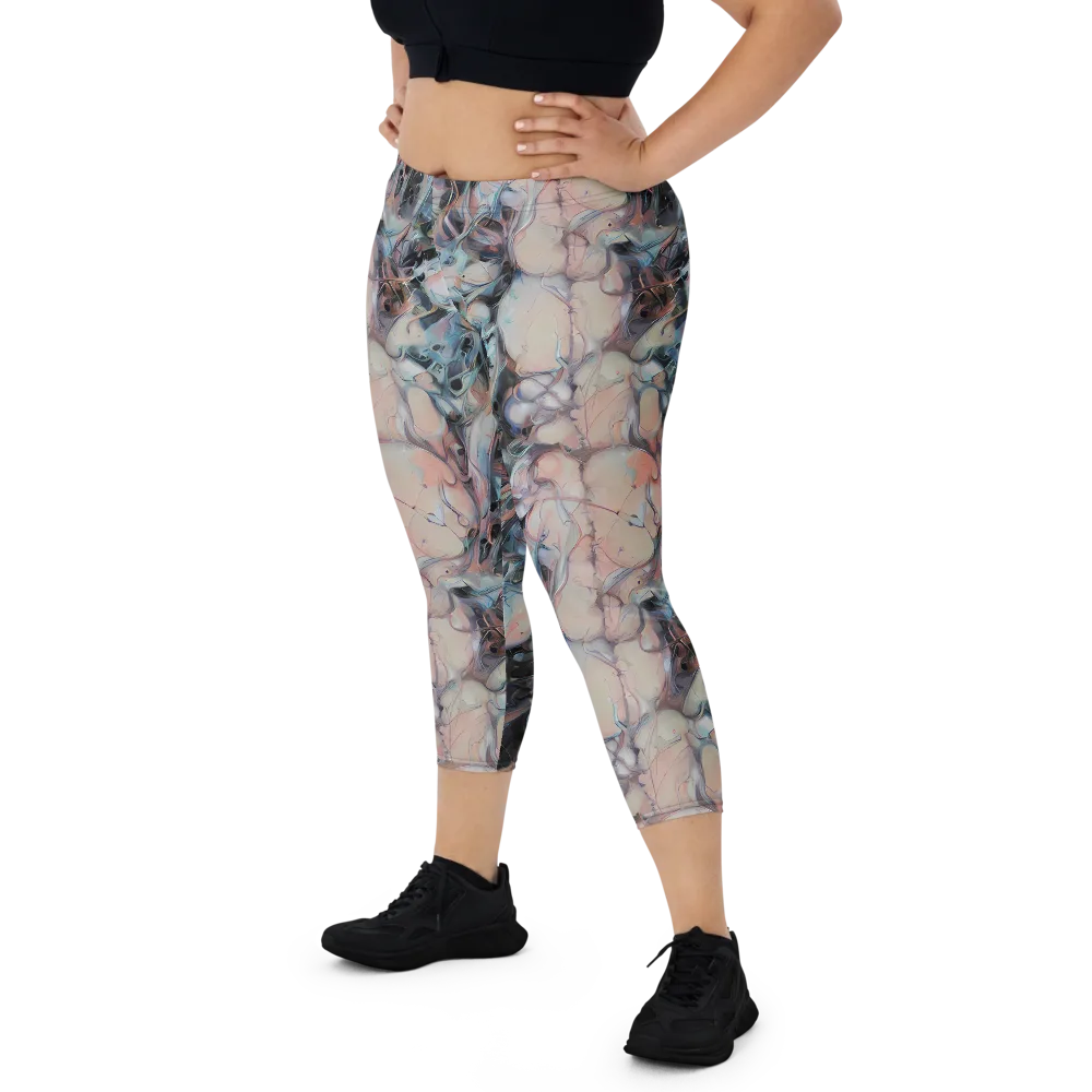 Daydream Cascade on Capri Leggings — Front