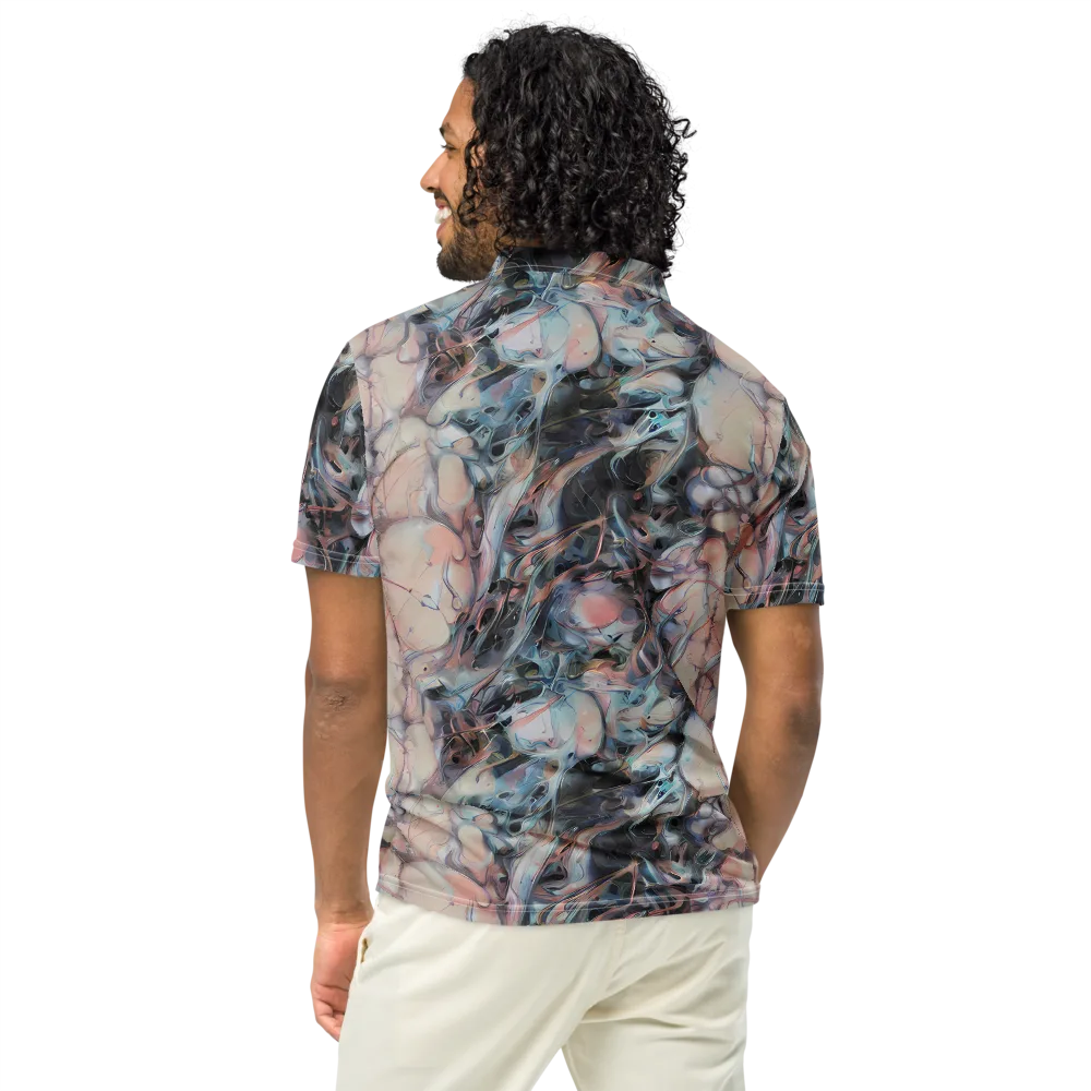 Daydream Cascade on Men's Slim Fit Polo Shirt — Back