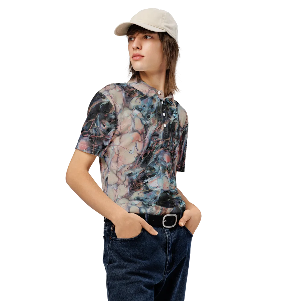 Daydream Cascade on Men's Slim Fit Polo Shirt — Right Front