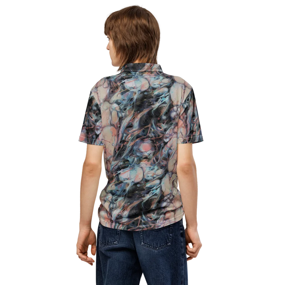 Daydream Cascade on Men's Slim Fit Polo Shirt — Back