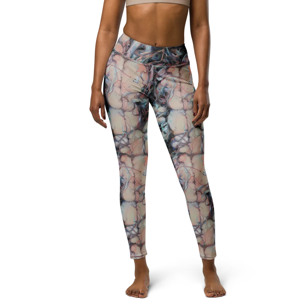 Daydream Cascade on Yoga Leggings — Front