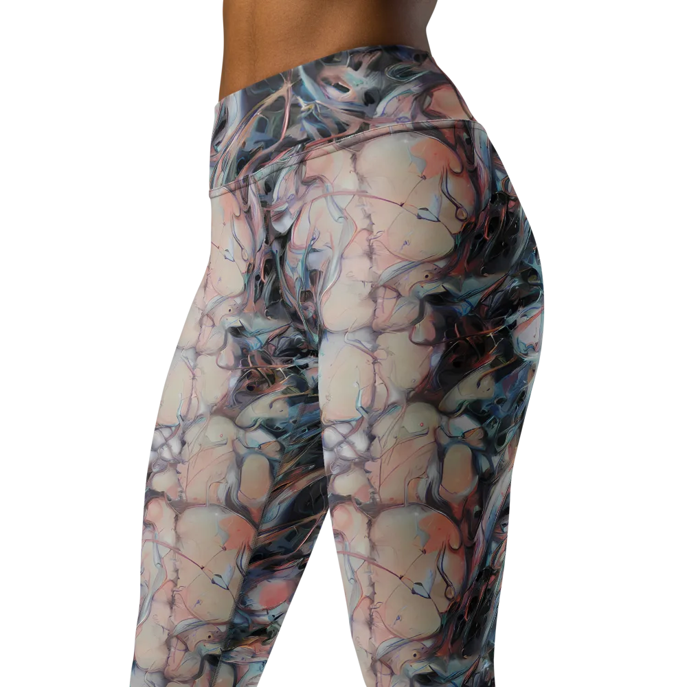 Daydream Cascade on Yoga Leggings — Left Front