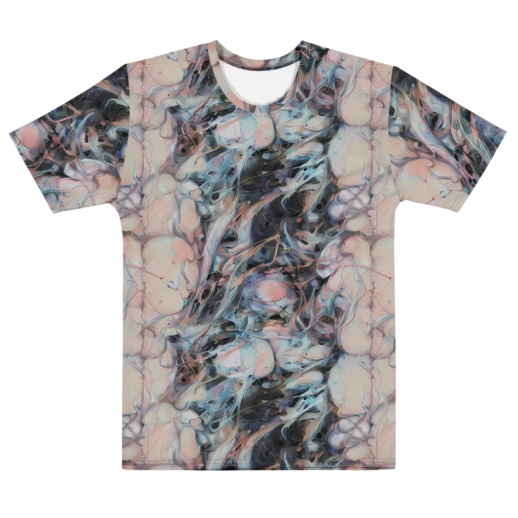 Daydream Cascade on Men's Cotton Crew Neck T-Shirt — Front