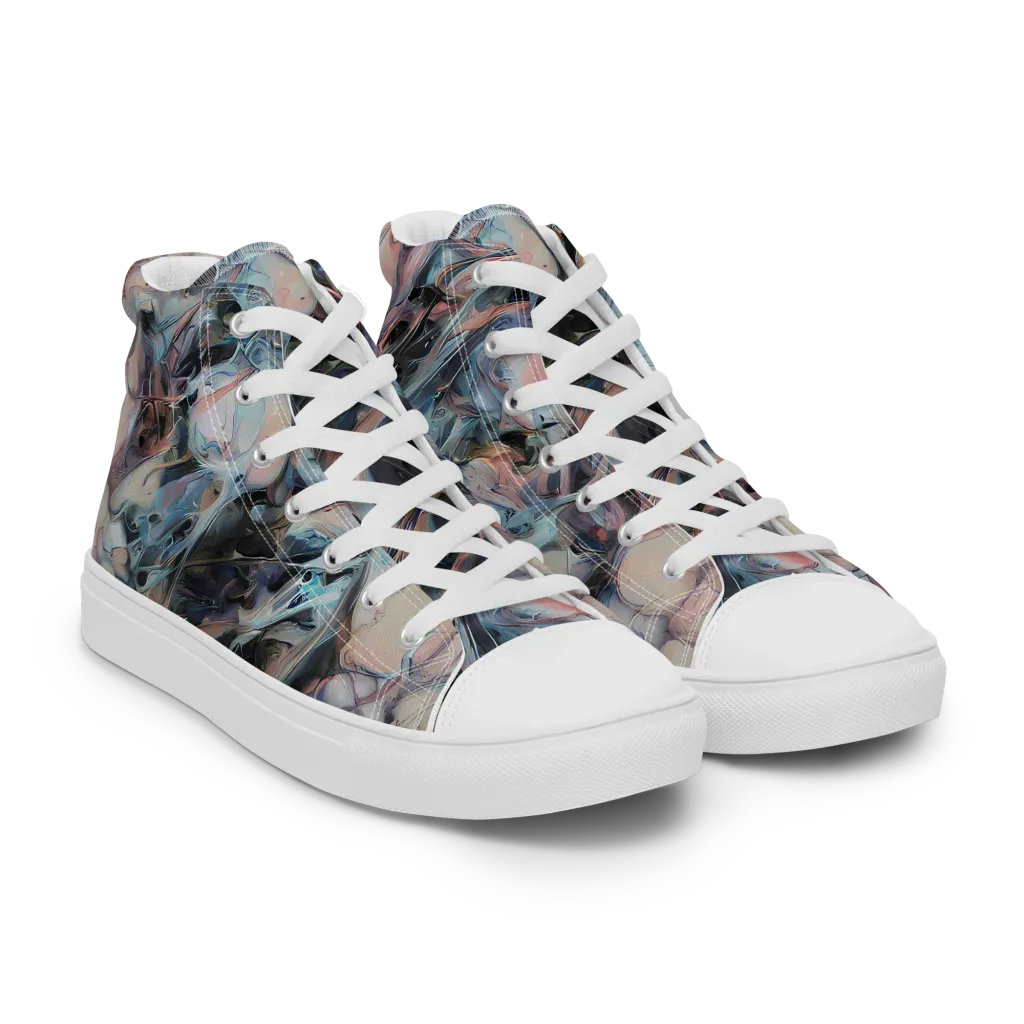 Daydream Cascade on Men's High Top Canvas Shoes — Right Front