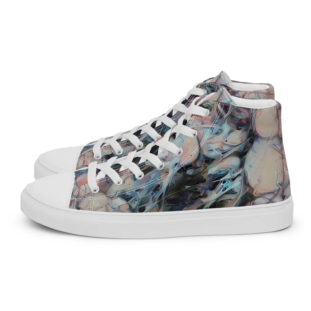 Daydream Cascade on Men's High Top Canvas Shoes — Left