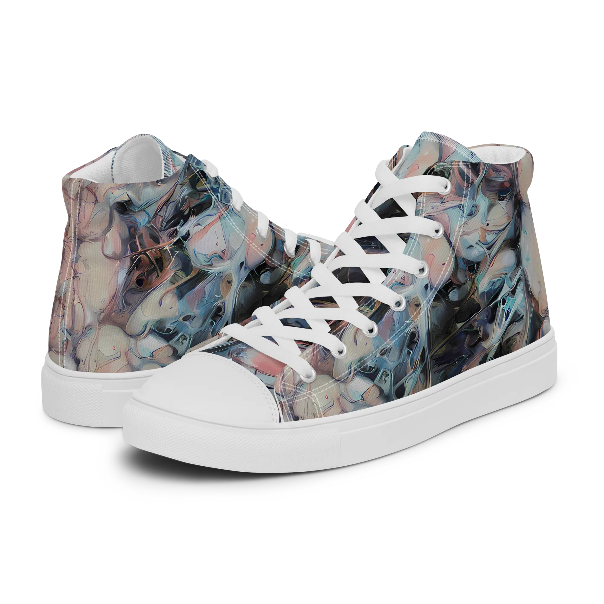 Daydream Cascade on Men's High Top Canvas Shoes — Left