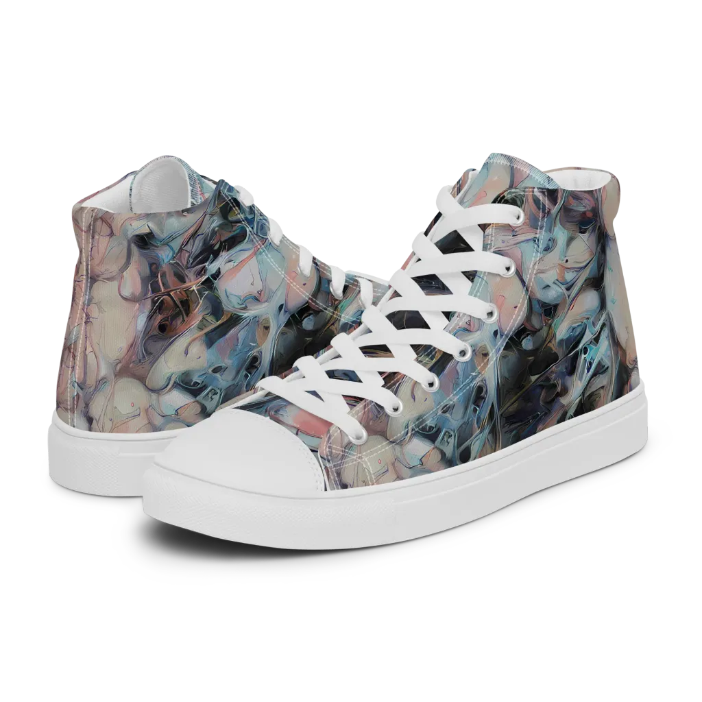 Daydream Cascade on Men's High Top Canvas Shoes — Left