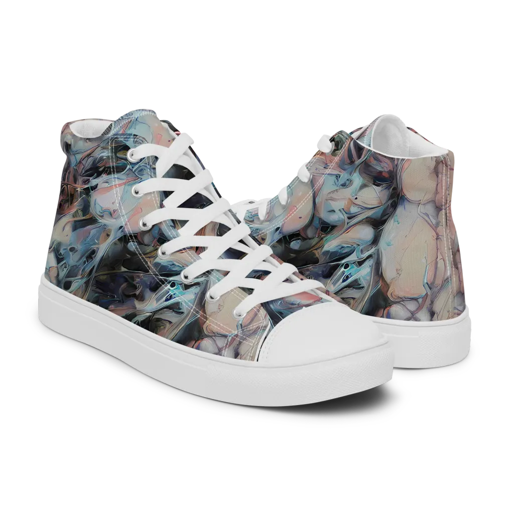 Daydream Cascade on Men's High Top Canvas Shoes — Right