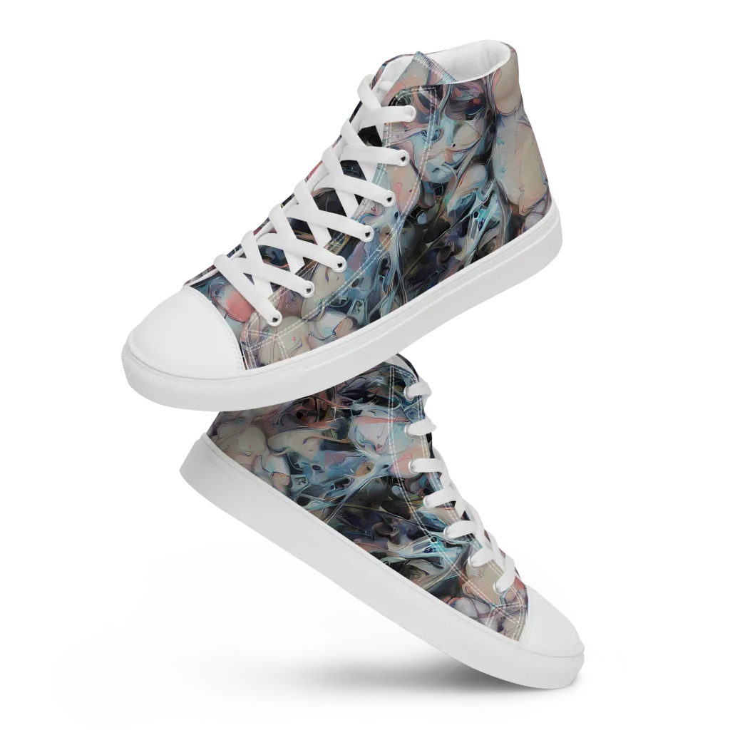 Daydream Cascade on Men's High Top Canvas Shoes — Front