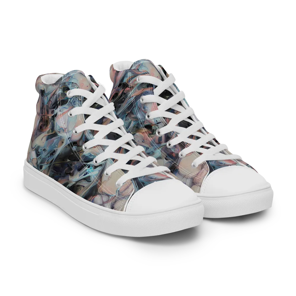Daydream Cascade on Women's High Top Canvas Shoes — Right Front