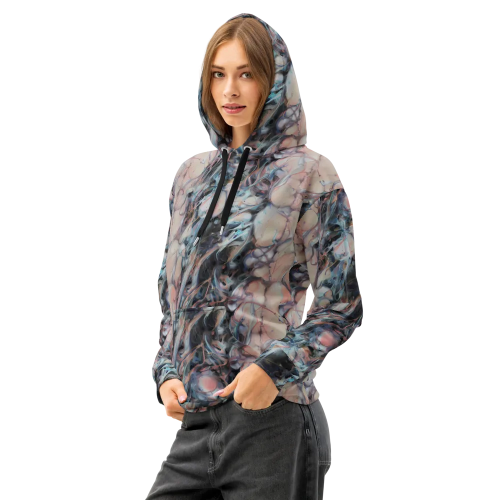 Daydream Cascade on Cotton Hoodie — Left Front