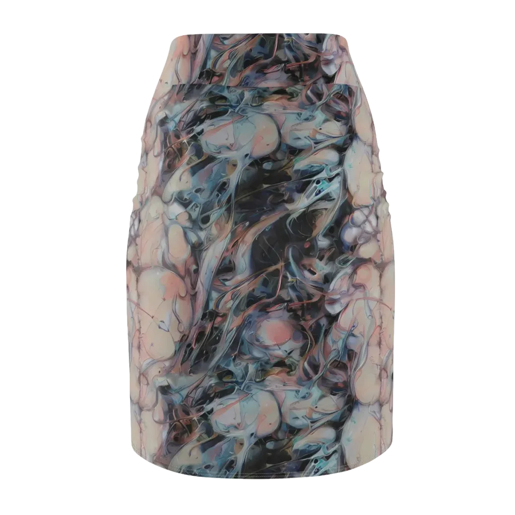 Daydream Cascade on Pencil Skirt — Back