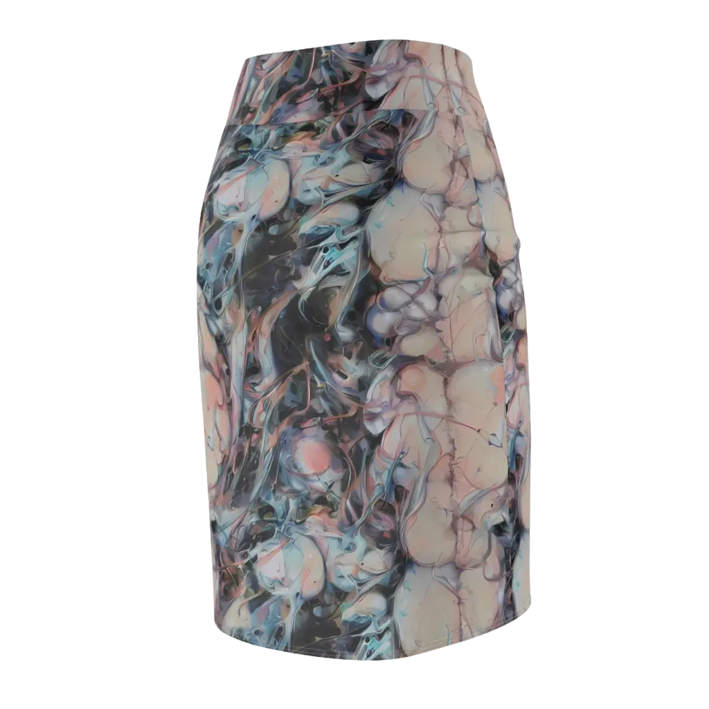 Daydream Cascade on Pencil Skirt — Back Side