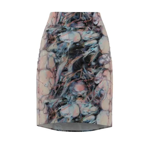 Daydream Cascade on a Pencil Skirt