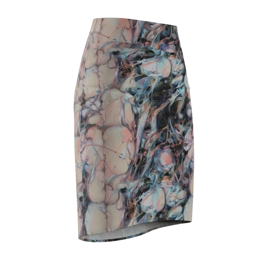 Daydream Cascade on Pencil Skirt — Front Side