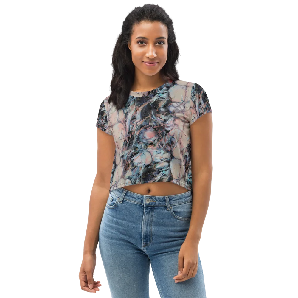 Daydream Cascade on Crop Tee — Front