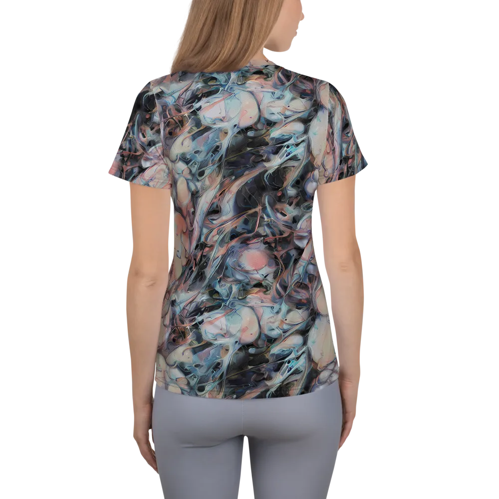 Daydream Cascade on Women's Athletic T-Shirt — Back