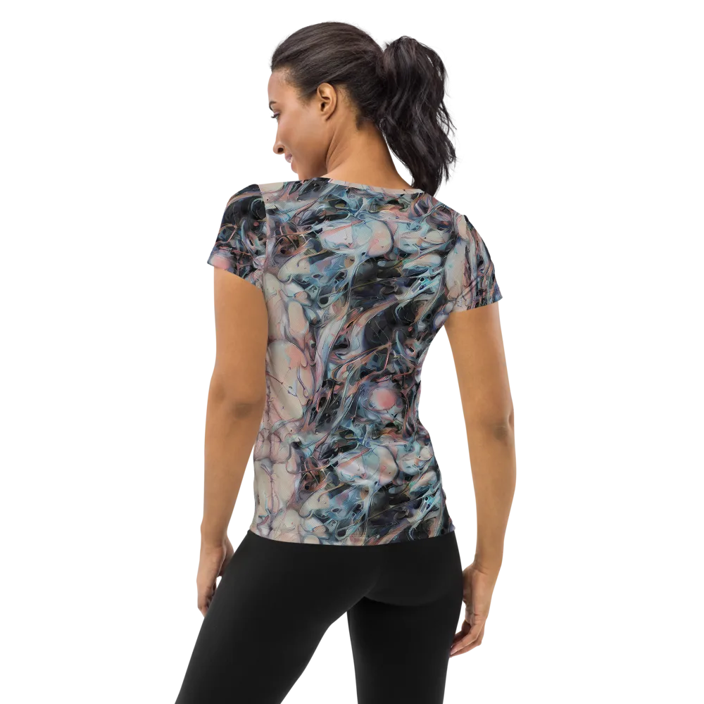 Daydream Cascade on Women's Athletic T-Shirt — Back