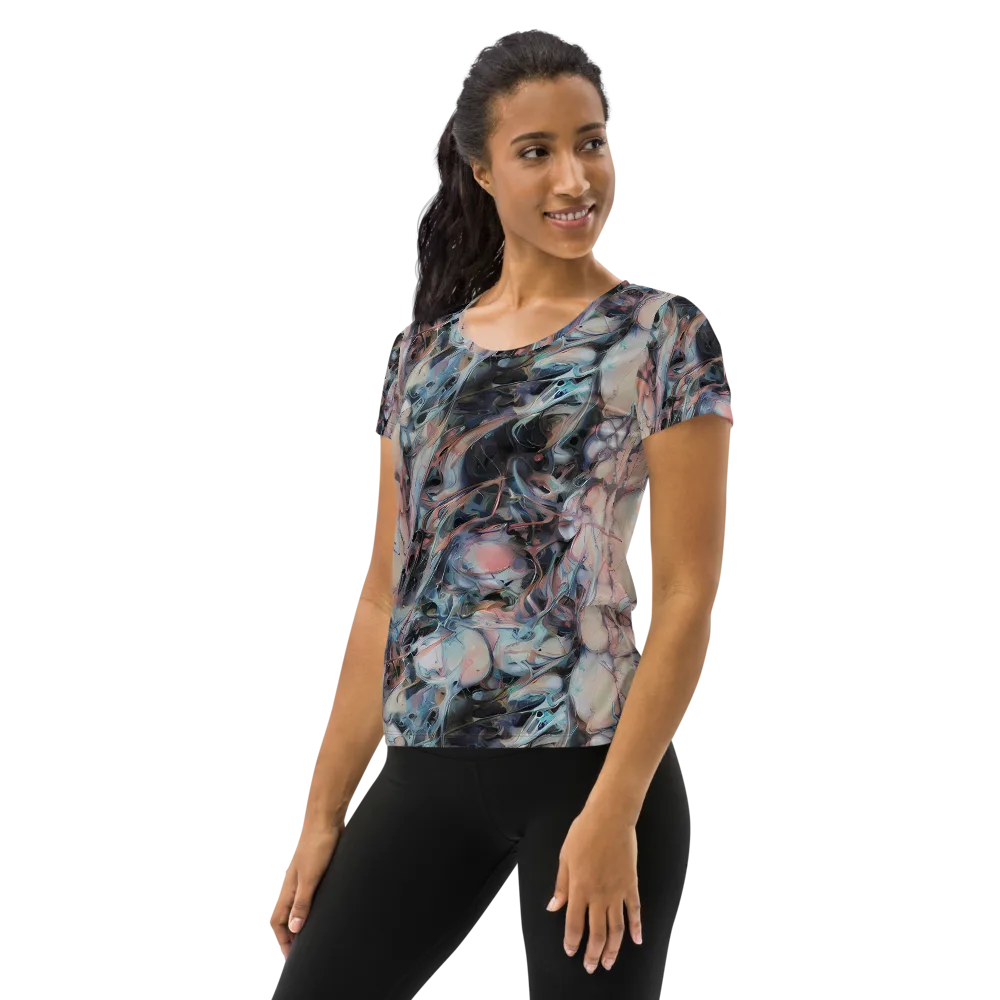 Daydream Cascade on Women's Athletic T-Shirt — Left