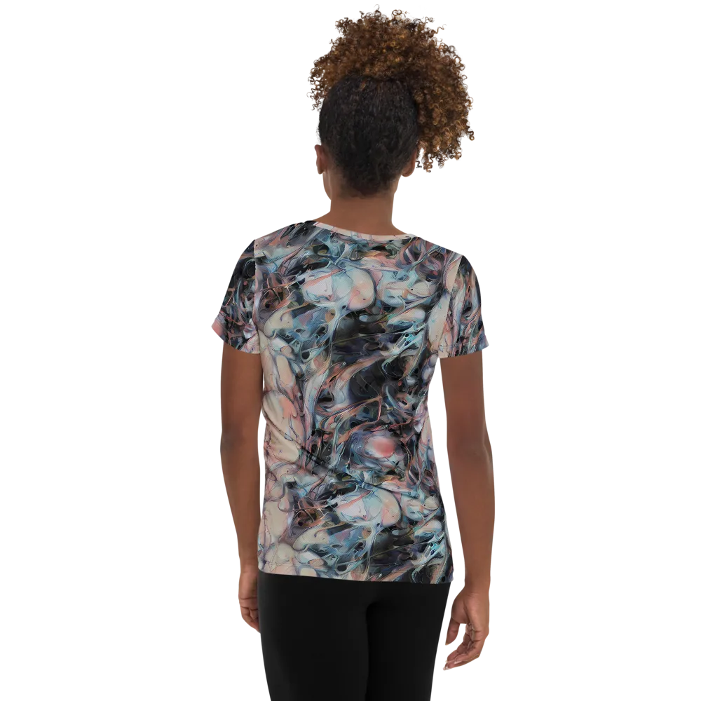 Daydream Cascade on Women's Athletic T-Shirt — Back