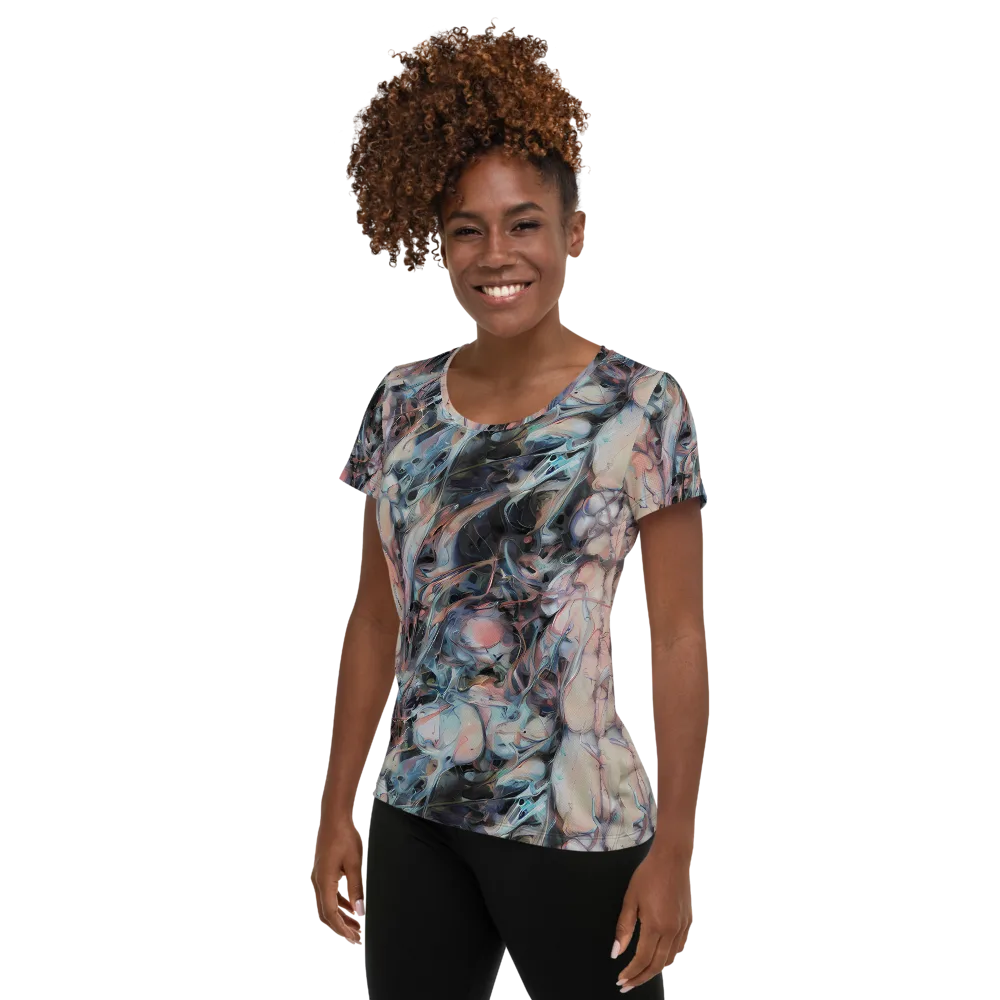 Daydream Cascade on Women's Athletic T-Shirt — Left