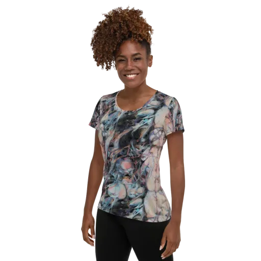Daydream Cascade on a Women's Athletic T-Shirt